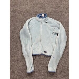 Patagonia Fleece Jacket Womens Small Light Blue Regulator Full Zip Warm Soft